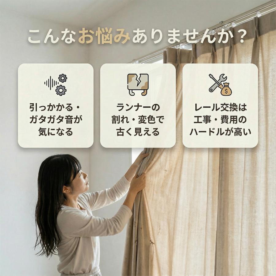 お得な20個セット／ カーテンレール ランナー 高さ36x幅20cm 車輪径