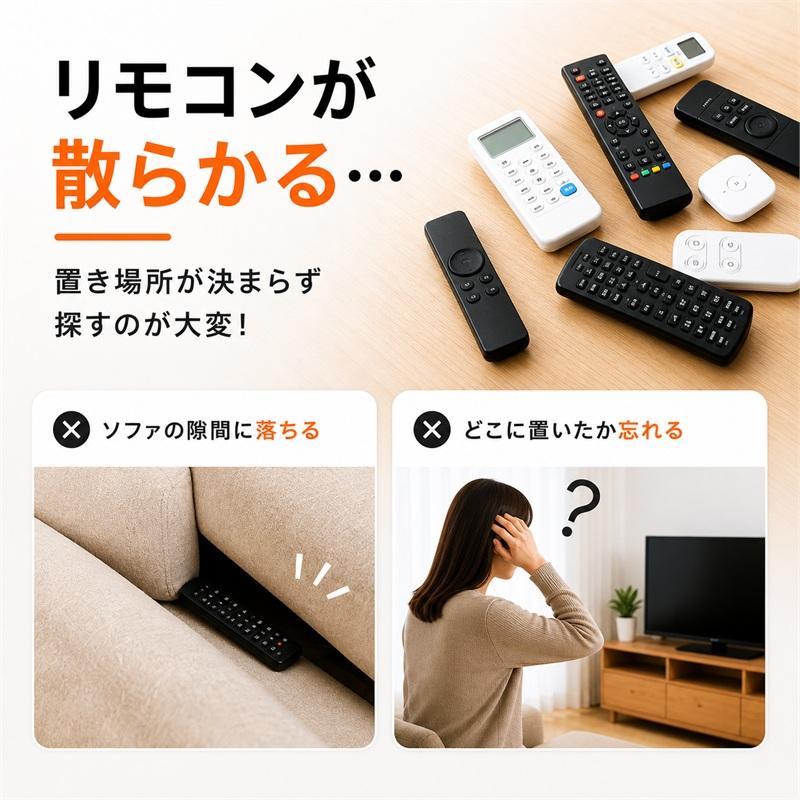 壁掛け式 温度調整リモコン 2台セット お得な2個セット／ マグネット式 リモコンホルダー 穴あけ不要