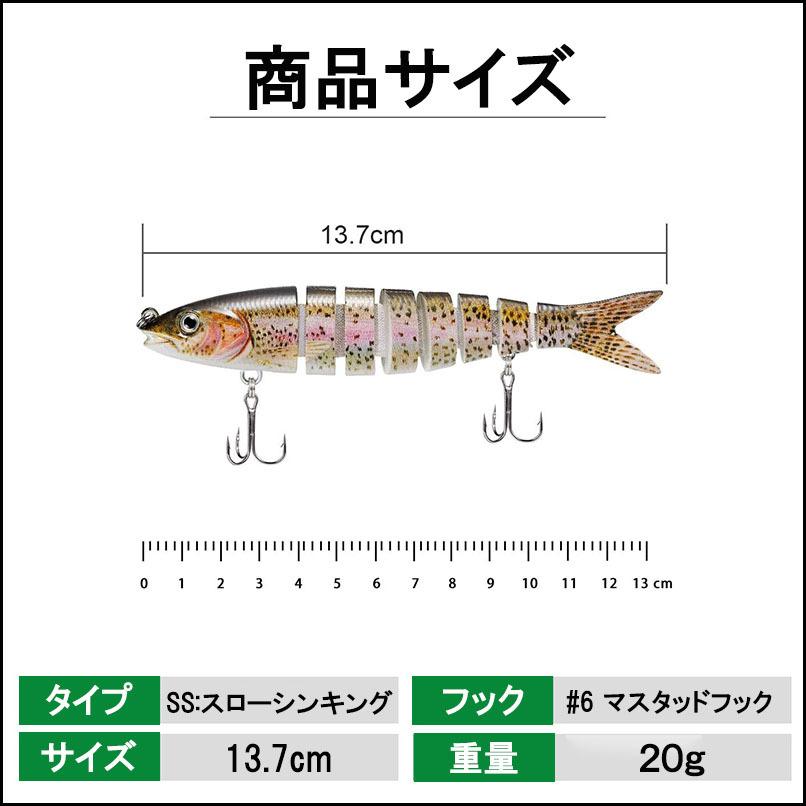 S字に泳ぐ多関節ルアーセット 3個セット 13 7cm g Abs樹脂ジグ ビッグベイト ビッグベイト スローシンキング バス釣り シーバス スイムベイト ネコポス Le 0322 09 Nature Life湘南 通販 Yahoo ショッピング