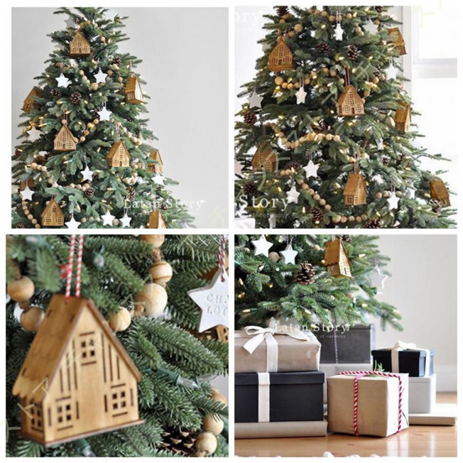 匿名配送 クリスマスツリー 北欧 大型 オーナメント 針葉樹 リボン 星 おしゃれ ヨーロッパトウヒツリー 組立簡単 店舗装飾 商店 部屋 クリスマスデコレーション 【KU2407832694】(12376円)