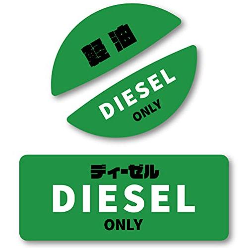 Isaac Trading 車用 ガソリン給油口 蓋 ステッカー 長方形 フューエルキャップ用 2種セット 燃料表示 シール 油種間違い防止 ディーゼル 軽油 用 21年最新海外