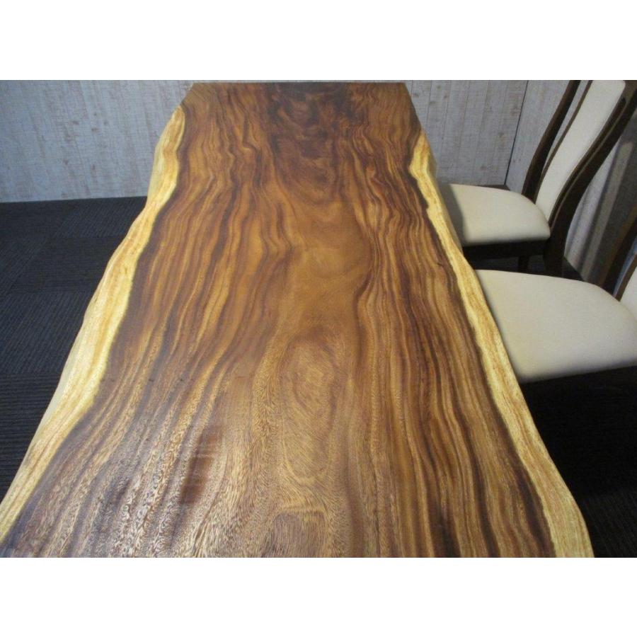 593 □ モンキーポッド 長さ212cm 豪華 高級 一枚板 テーブル