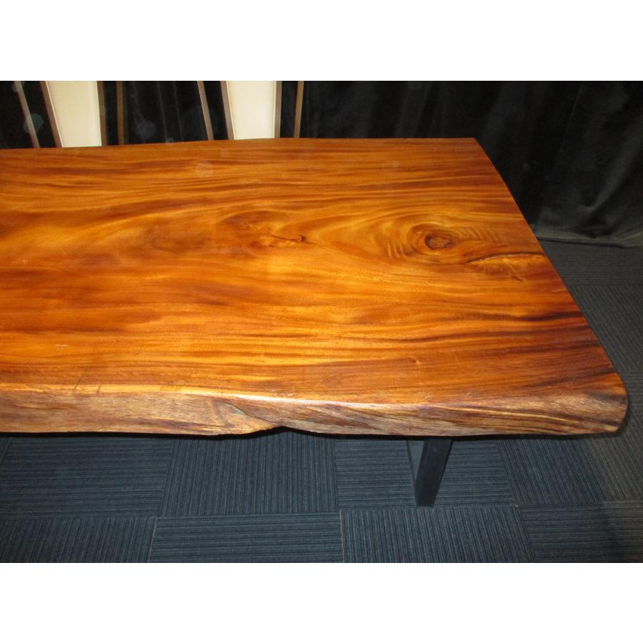 849 □モンキーポッドテーブルローテーブルダイニング座卓一枚板