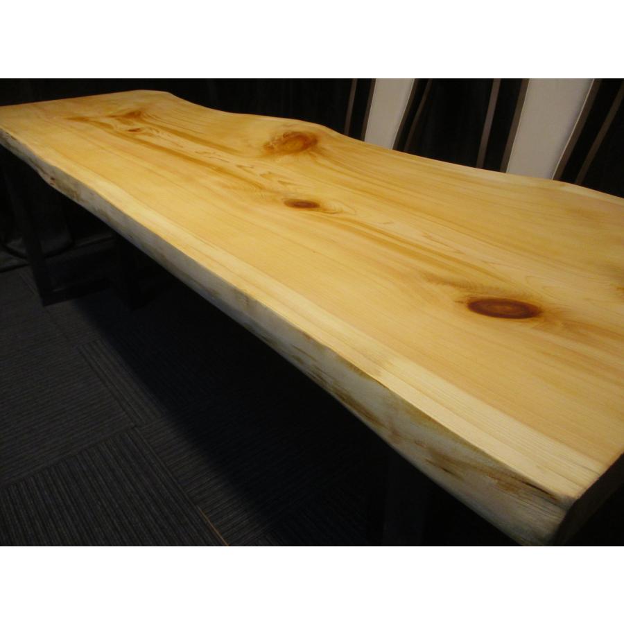 送料無料 209cmサイズ 一枚板ダイニングローテーブル 885 □ 檜 ヒノキ 長さ210cm 豪華 一枚板 テーブル ダイニングテーブル