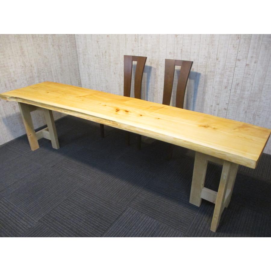 986 □ 檜 ヒノキ 長さ249.5〜250cm 豪華 一枚板 テーブル