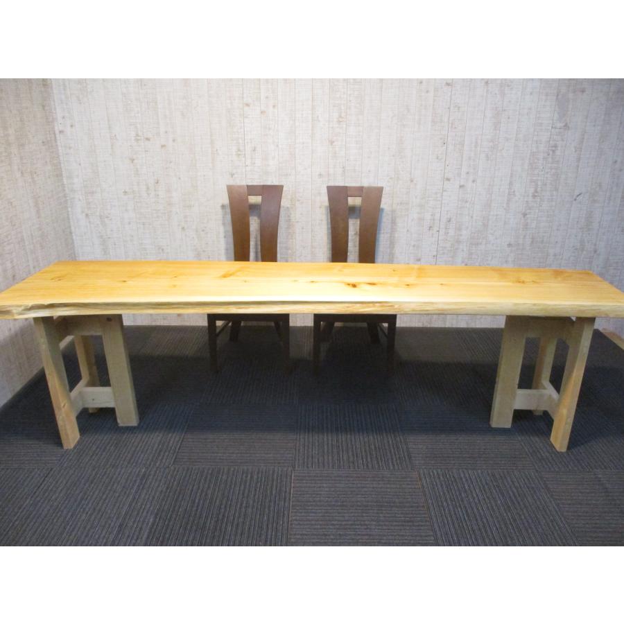986 □ 檜 ヒノキ 長さ249.5〜250cm 豪華 一枚板 テーブル