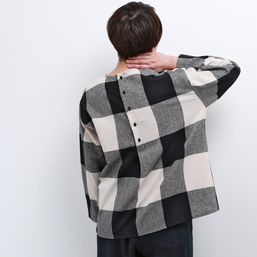 blue willow コットン太番手平織りブロックチェック起毛ブラウス レディース ブルーウィロー 01DWP11530 長袖 服 40代 50代 ブランド 冬 秋 メール便(185円)対応 |  | 05