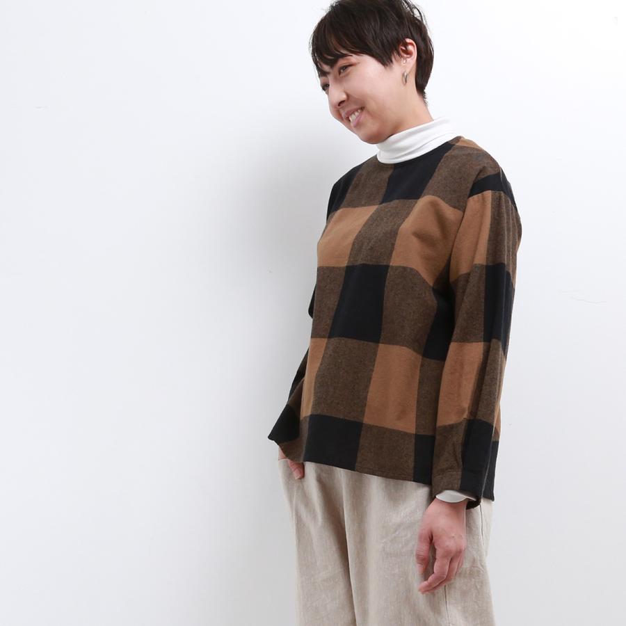 blue willow コットン太番手平織りブロックチェック起毛ブラウス レディース ブルーウィロー 01DWP11530 長袖 服 40代 50代 ブランド 冬 秋 メール便(185円)対応 |  | 07