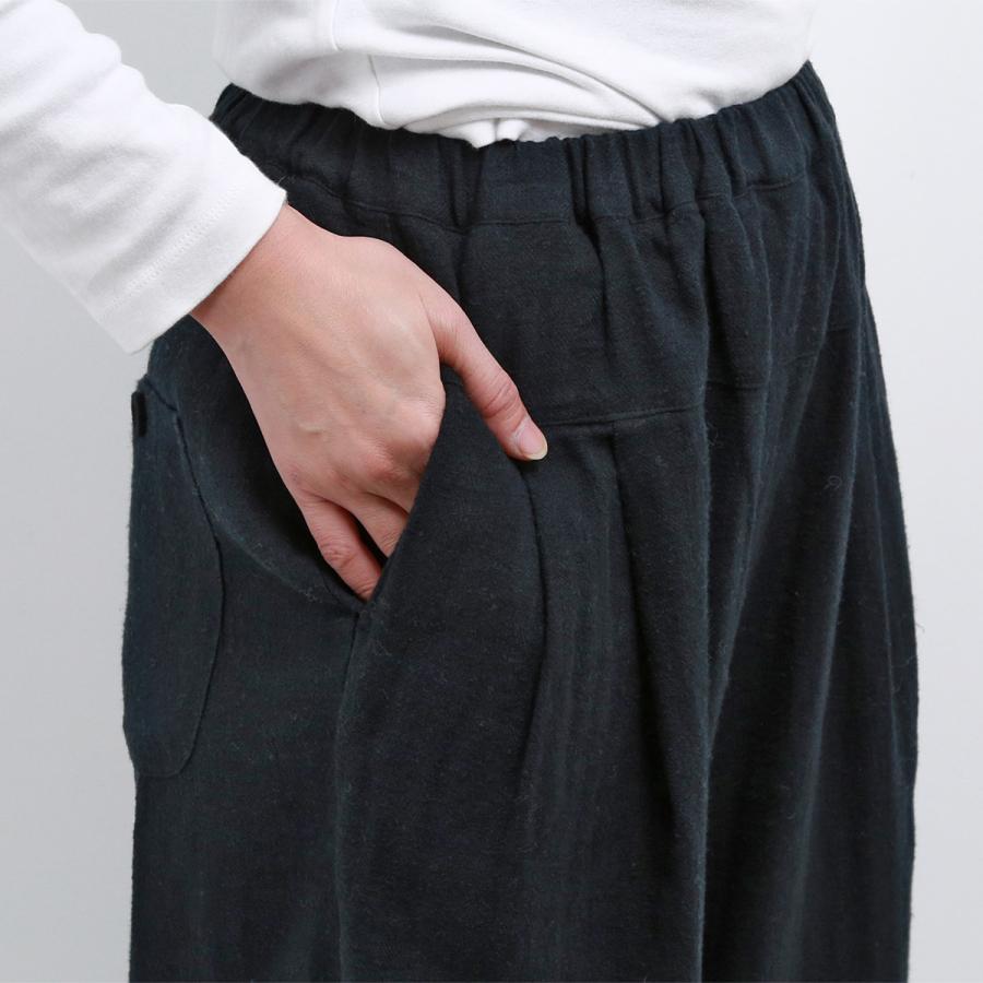 blue willow コットンリネン太番手ヘリンボーンタックワイドパンツ レディース ブルーウィロー 01DWP14545 服 ルック 40代 50代 ブランド 冬 秋 かわいい ゴム |  | 13