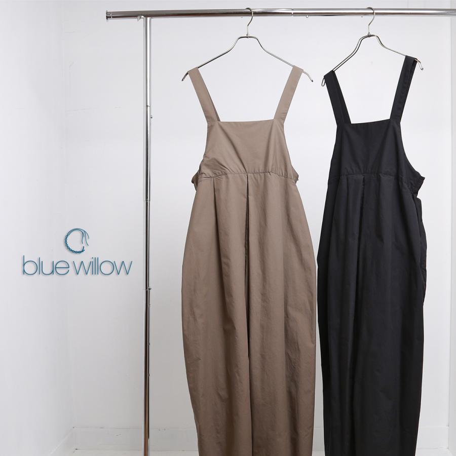 blue willow タイプライターサロペット レディース ブルーウィロー