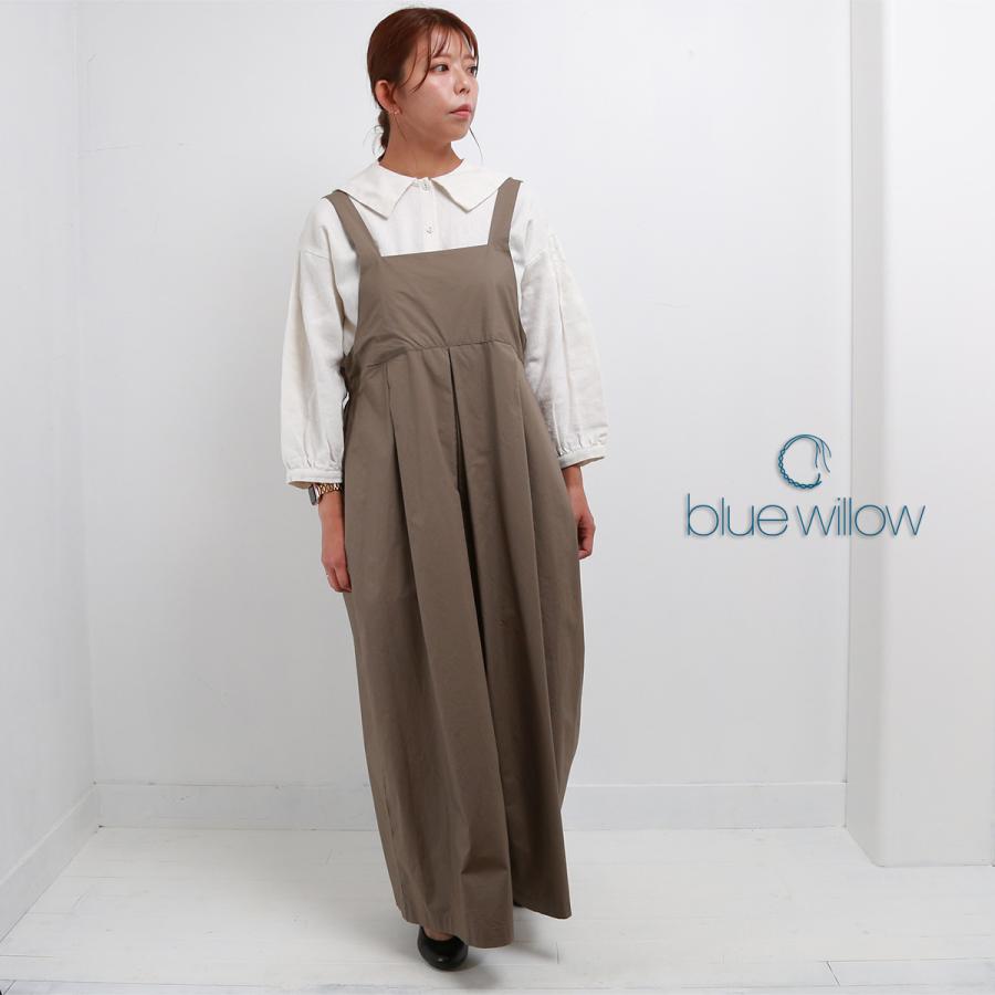 blue willow タイプライターサロペット レディース ブルーウィロー