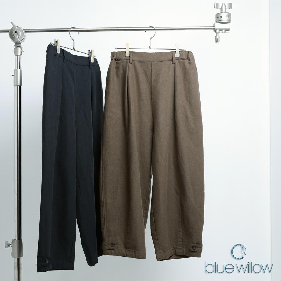 blue willow コットンリネンヘリンボーンタックパンツ レディース ブルーウィロー 01EFP14447 服 おしゃれ 40代 50代 60代 ブランド かわいい 春 秋 冬 大きい |  | 03