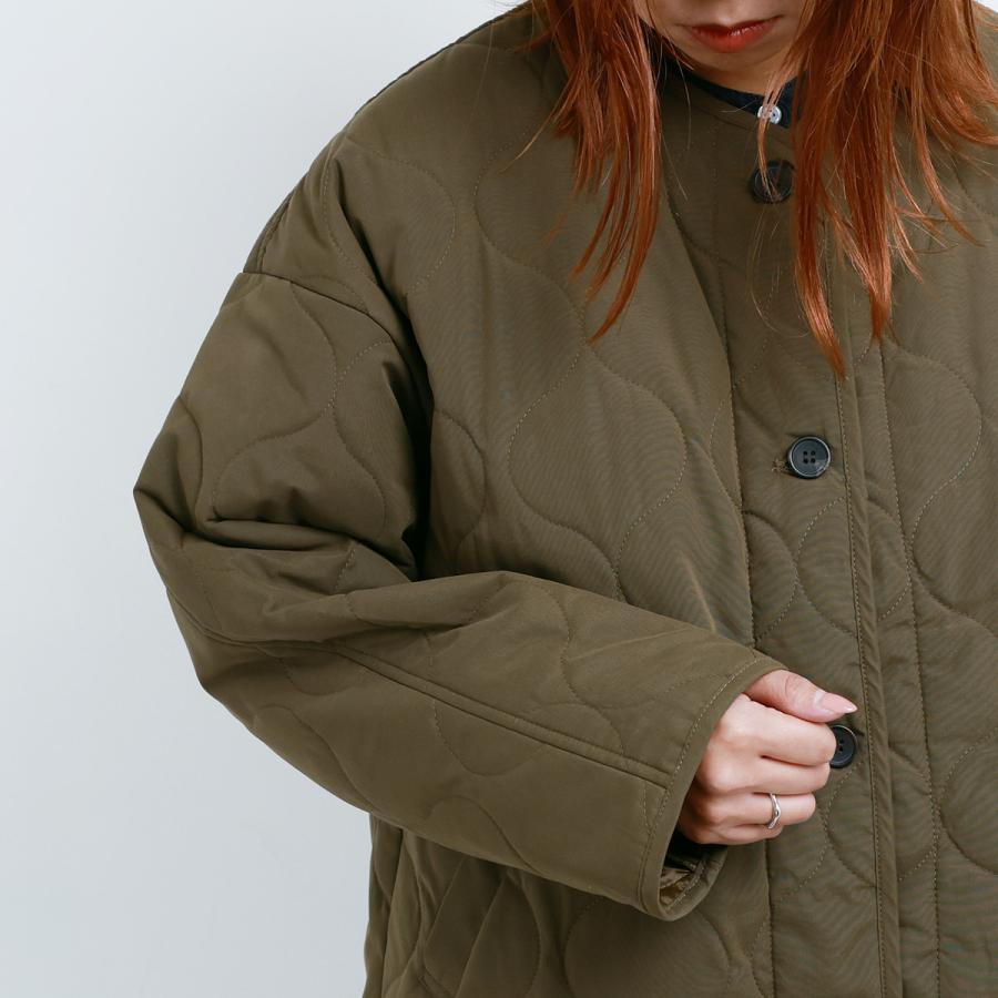 blue willow キルティングショートコート レディース ブルーウィロー