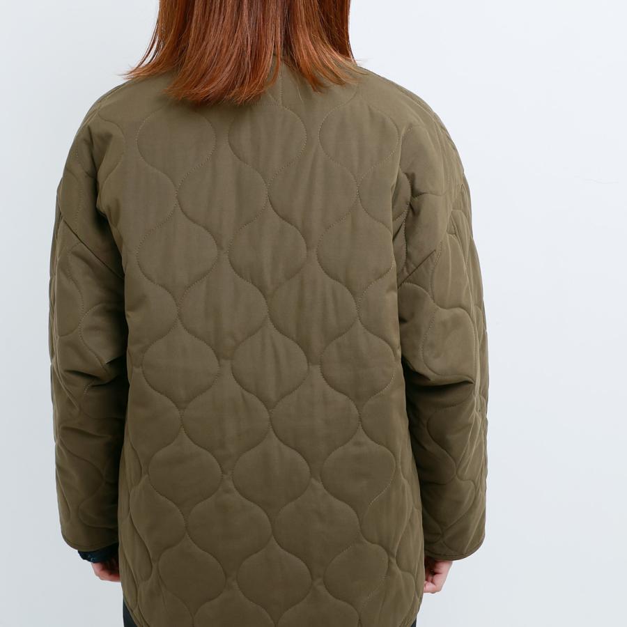 blue willow キルティングショートコート レディース ブルーウィロー