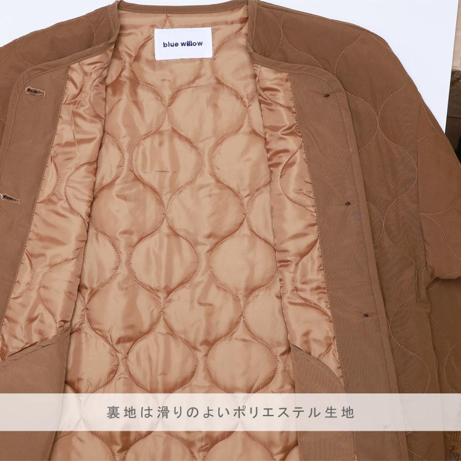 blue willow レディース ダウンコート 中綿ポリエステル 秋冬 blue willow キルティングショートコート レディース ブルーウィロー