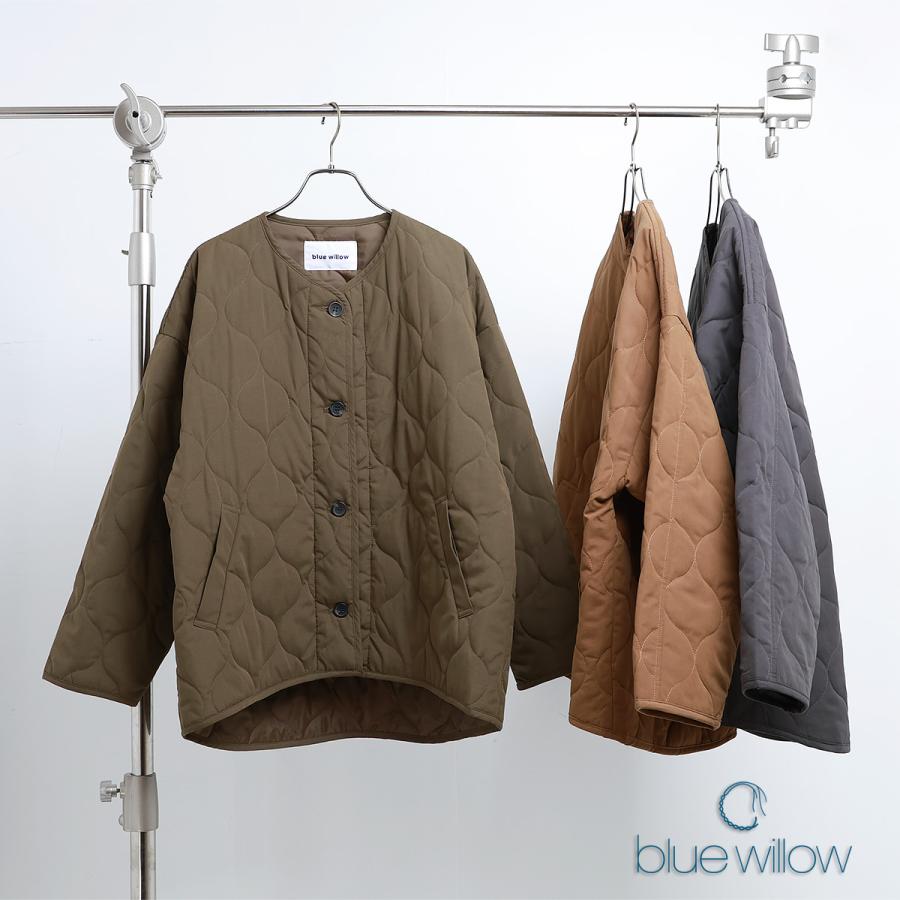 blue willow キルティングショートコート レディース ブルーウィロー