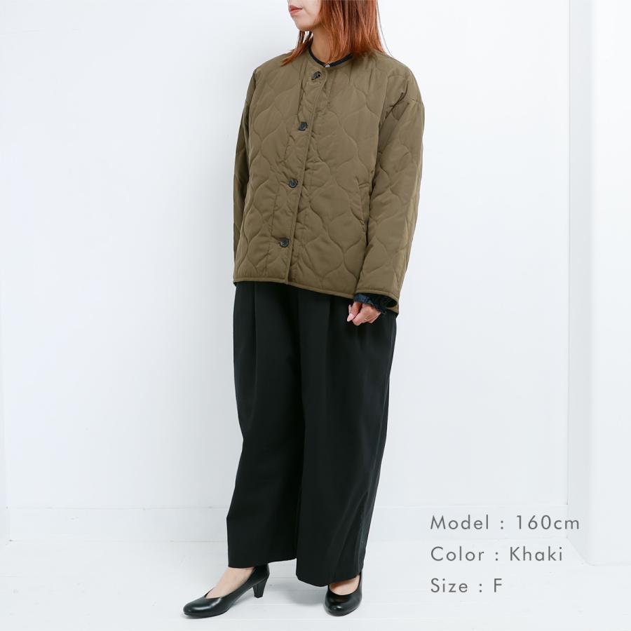 blue willow キルティングショートコート レディース ブルーウィロー