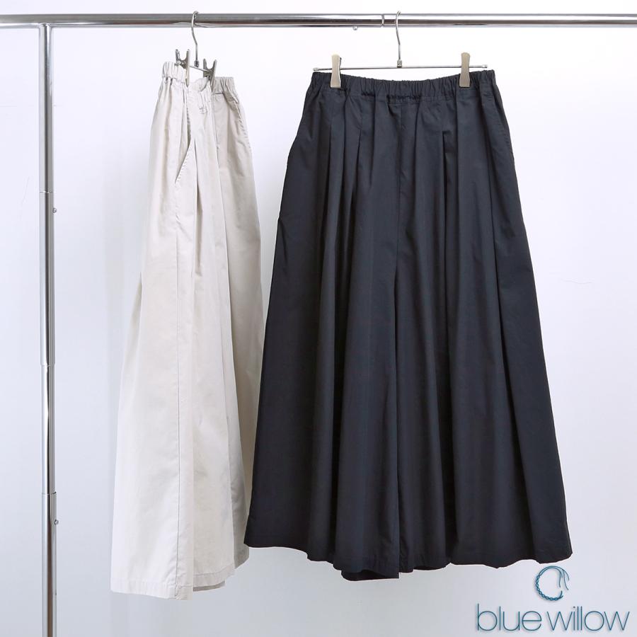 blue willow コットンタイプライターキュロット パンツ レディース ブルーウィロー 01ESP14026 服 40代 50代 ブランド かわいい おしゃれ 春 夏 秋 冬 ゆったり_3