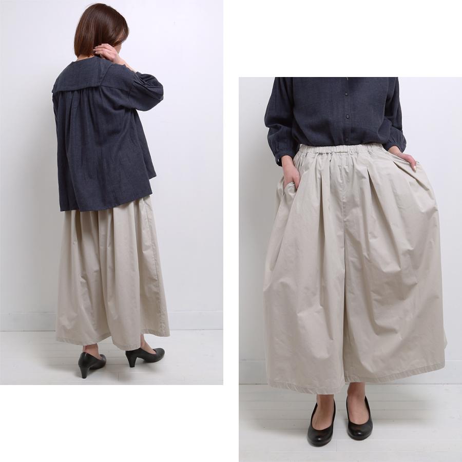 blue willow コットンタイプライターキュロット パンツ レディース ブルーウィロー 01ESP14026 服 40代 50代 ブランド かわいい おしゃれ 春 夏 秋 冬 ゆったり_10