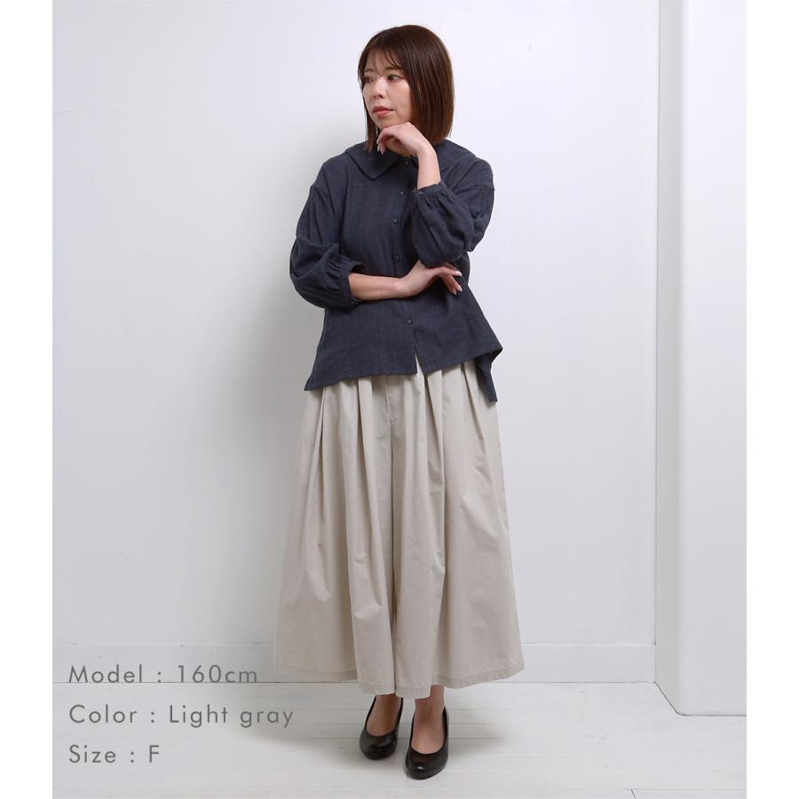 blue willow コットンタイプライターキュロット パンツ レディース ブルーウィロー 01ESP14026 服 40代 50代 ブランド かわいい おしゃれ 春 夏 秋 冬 ゆったり_11