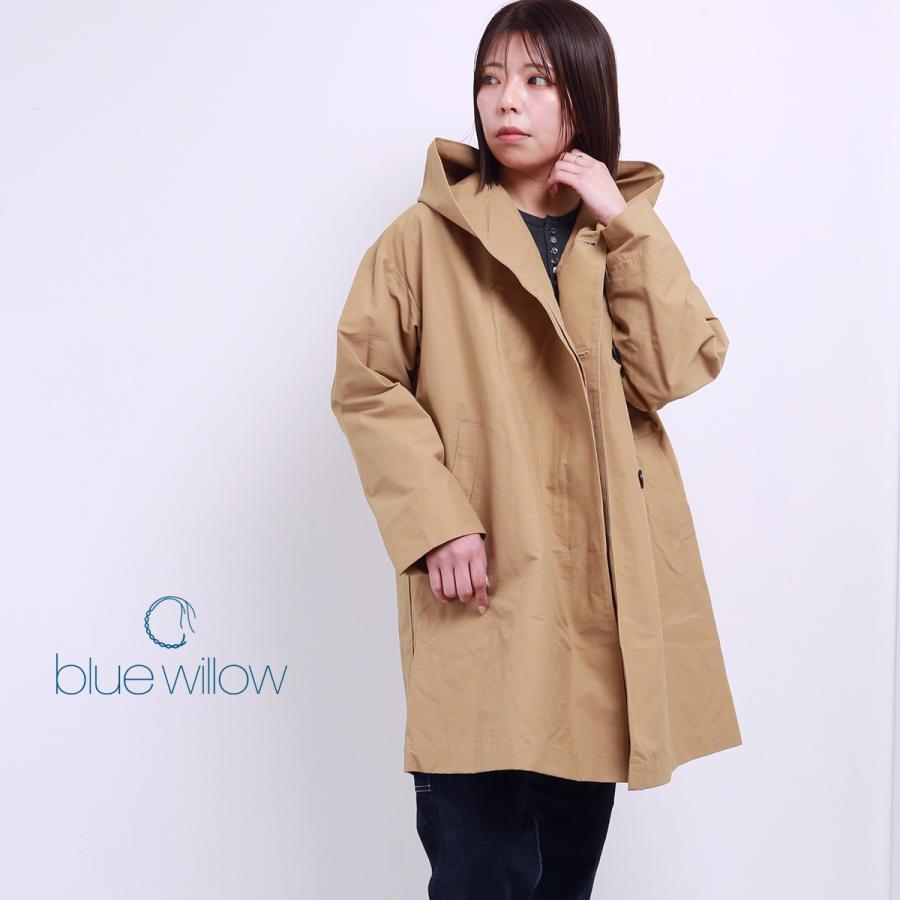 blue willow コットンナイロングログラン2WAYフードコート レディース