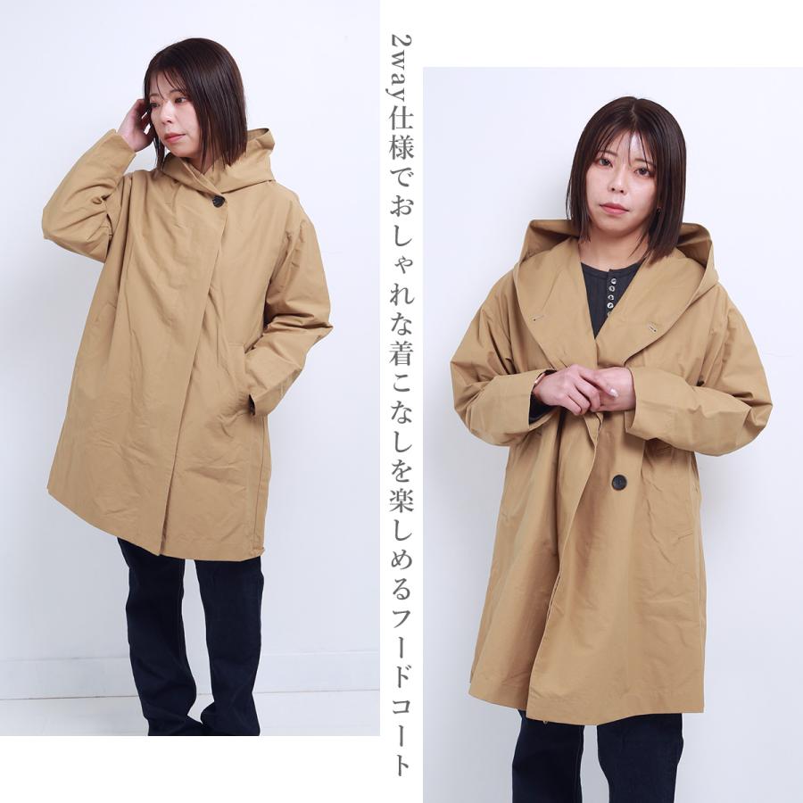 blue willow コットンナイロングログラン2WAYフードコート レディース