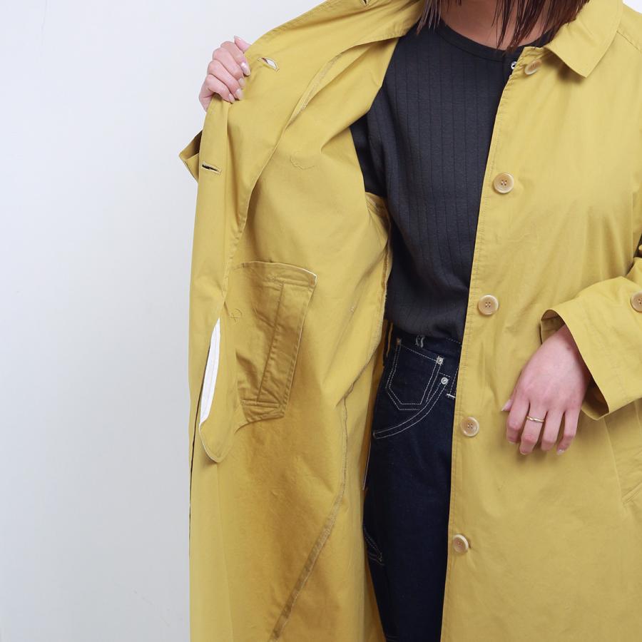 blue willow コットンタイプライタートレンチコート レディース ブルー