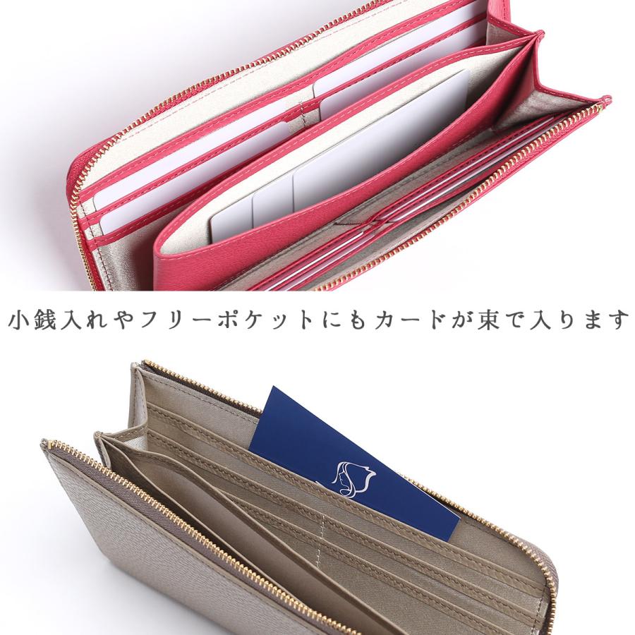 長財布 レディース L字ファスナー 小銭入れ 日本製 レザー  薄い コインケース 本革 牛革 ブランド 5two3STAGE 30代 40代 50代 おしゃれ かわいい 猫 花｜isastyle｜14