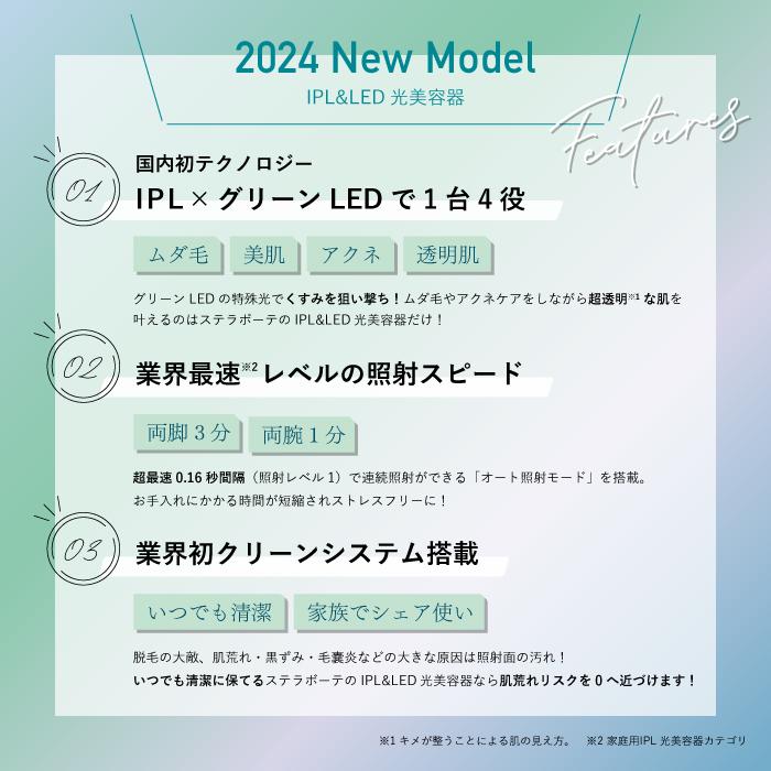 stella beauty 2024年NewモデルSTELLA BEAUTE IPL&LED光美容器《2024年 