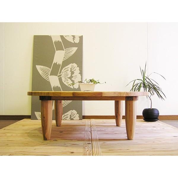 無垢材 ローテーブル 北欧家具 アイアンレッグ 丸テーブル 美品無垢材