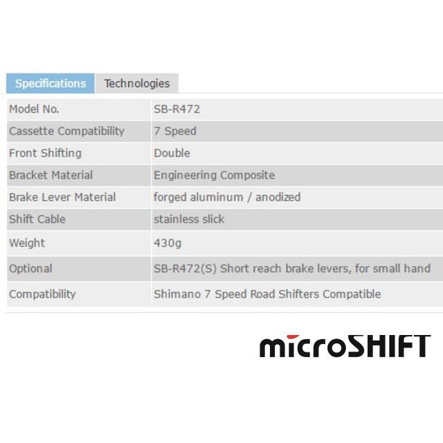 シフター 変速機 マイクロシフト microshift 安い SHIMANO STI互換14速 デュアルコントロールレバー ブレーキ変速レバー｜isdinf｜02