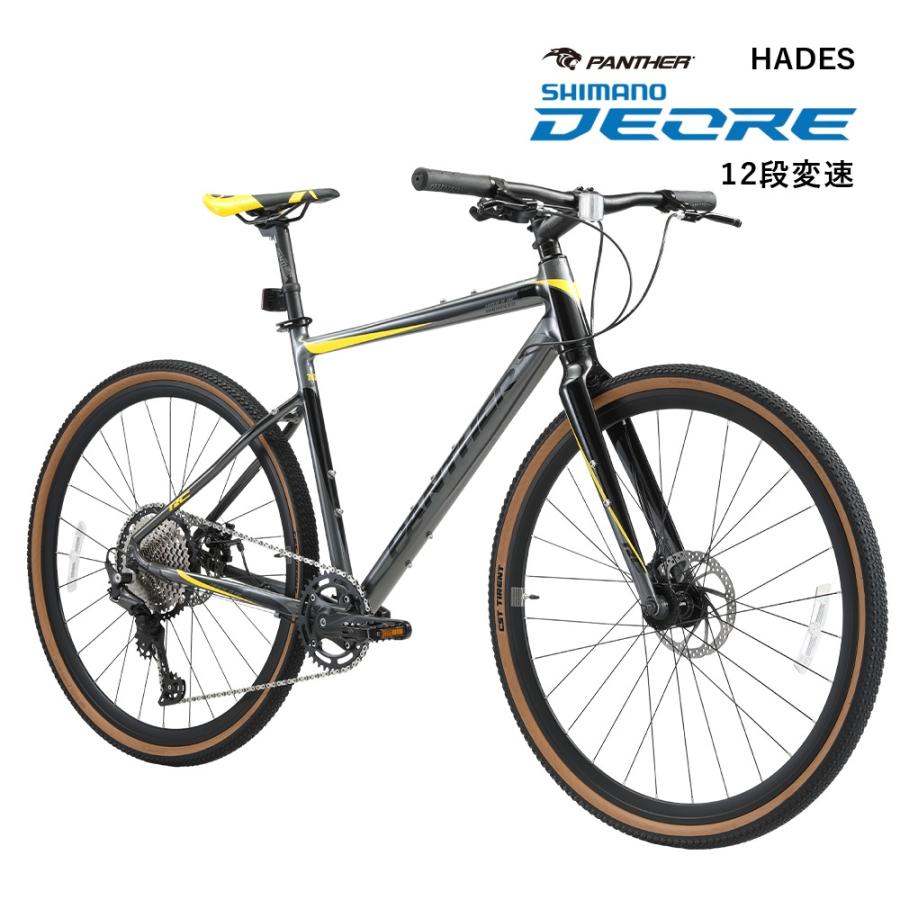 新品・未使用 PANTHER クロスバイク 700C シマノ変速 スポーツ自転車 クロスバイク 700×40C 12段変速 SHIMANO DEORE 油圧級制動 ディスク