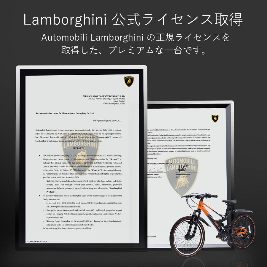 Lamborghini公式】 子供用 自転車 MTB 20インチ マグネシウムフレーム