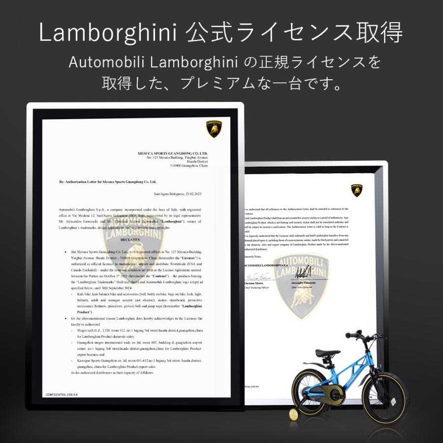 【Lamborghini公式】 子供用 自転車 14/16/18インチ 軽量マグネシウムフレーム ランボルギーニ ジュニア 100〜160cmの画像