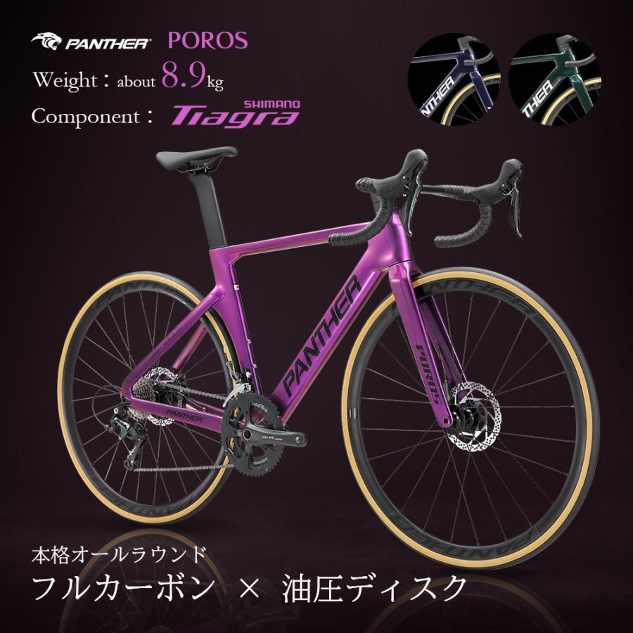 ロードバイク フルカーボン SHIMANO Tiagra 20段変速 STIレバー 油圧
