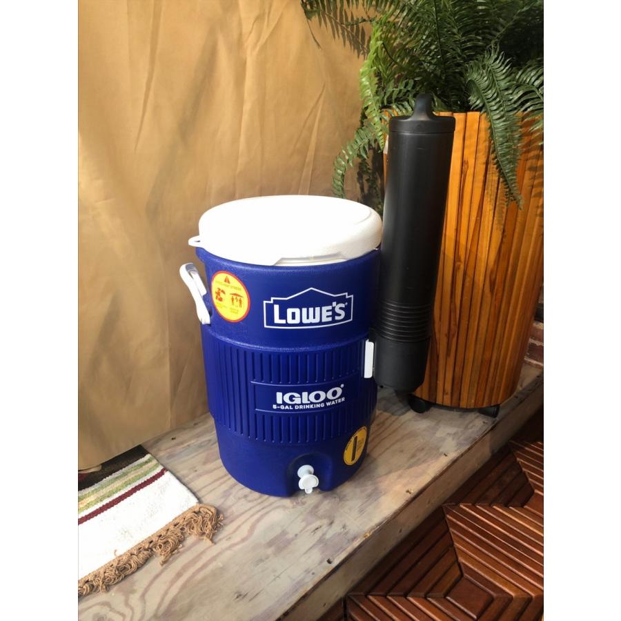 IGLOO イグルー ウォータージャグ ジャグ 5ガロン ブルー コップホルダー付き LOWE'S ロウズ コラボ Wネーム キャンプ アウトドア アメリカ雑貨 USLOW5GLBL_1