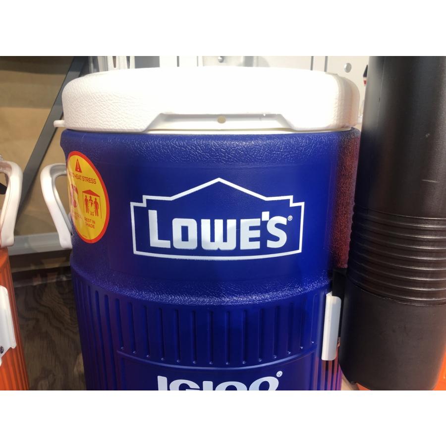 IGLOO イグルー ウォータージャグ ジャグ 5ガロン ブルー コップホルダー付き LOWE'S ロウズ コラボ Wネーム キャンプ アウトドア アメリカ雑貨 USLOW5GLBL_5