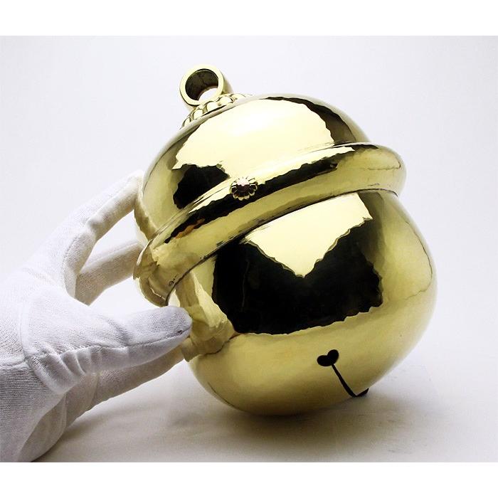 総手打ち 本坪鈴 5寸 栓差 直径15.1cm×高さ19.4cm 重さ約619g (参考