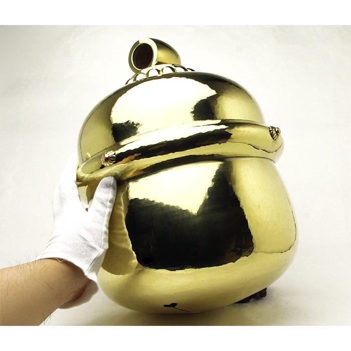 総手打ち 本坪鈴 1尺3寸 坪帯カン付十字栓差 直径40.0cm (参考商品)【 神具 神棚 神社 稲荷宮 鈴 すず スズ 真鍮製 しんちゅう 国産 京都製 】の画像