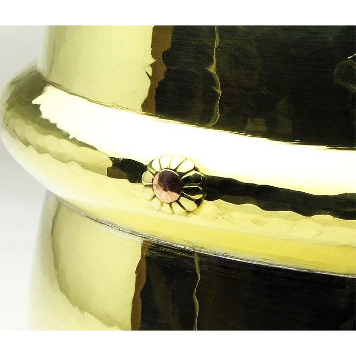 総手打ち 本坪鈴 1尺3寸 坪帯カン付十字栓差 直径40.0cm (参考商品)【 神具 神棚 神社 稲荷宮 鈴 すず スズ 真鍮製 しんちゅう 国産 京都製 】の画像