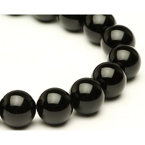 モリオン ブレスレット （黒水晶） 10mm 19玉 （アソート） No.4 （鑑別書付）の画像