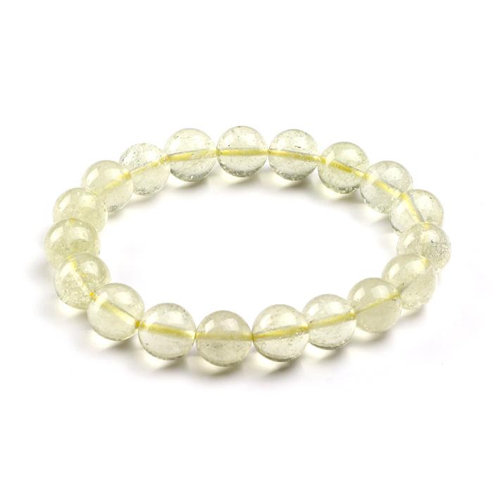 リビアングラス ブレスレット AAA 10mm 19玉 No.12 （鑑別書付） : 宮