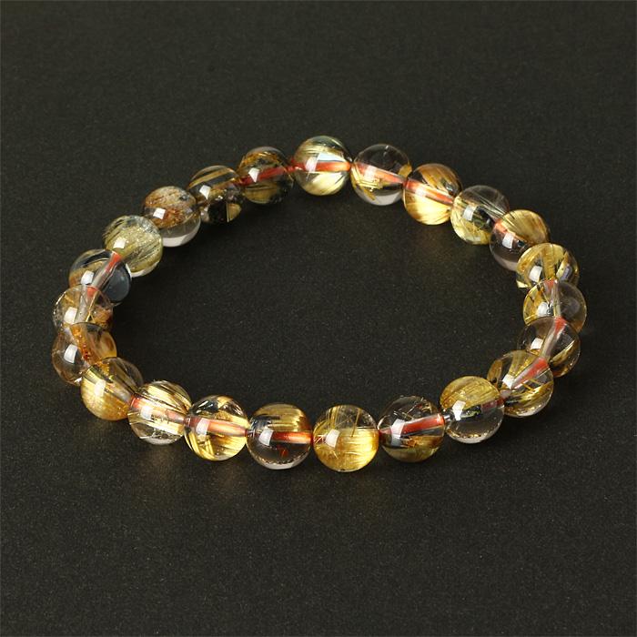 ルチルクォーツ ブレスレット 太陽ルチルクォーツ SA （ブラジル産） 8mm 23玉 No.103_1