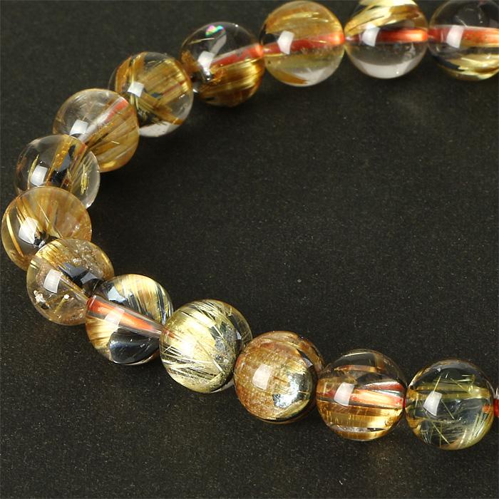 ルチルクォーツ ブレスレット 太陽ルチルクォーツ SA （ブラジル産） 8mm 23玉 No.103_2