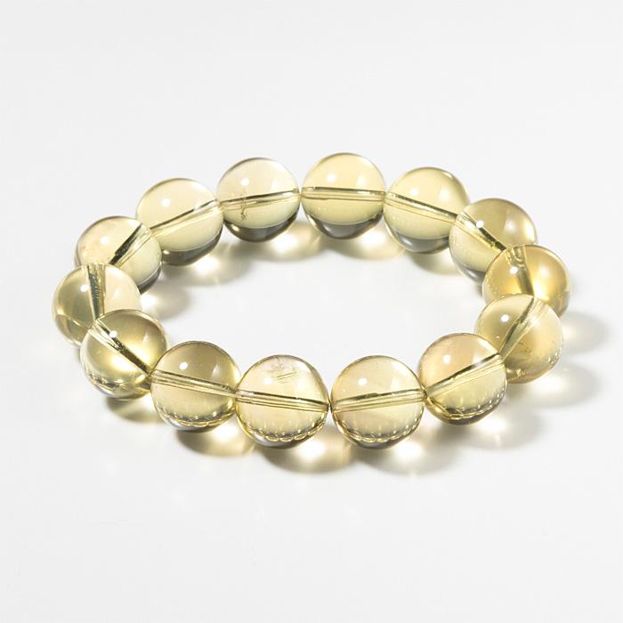シトリン ブレスレット 天然シトリン （ブラジル産） 15.5mm 14玉 No 