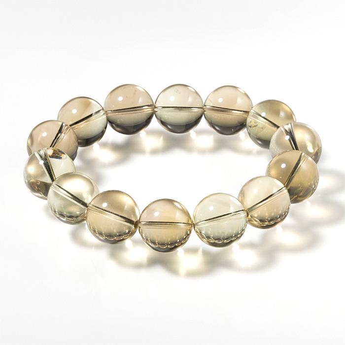 シトリン ブレスレット 天然シトリン （ブラジル産） 17mm 14玉 No.63