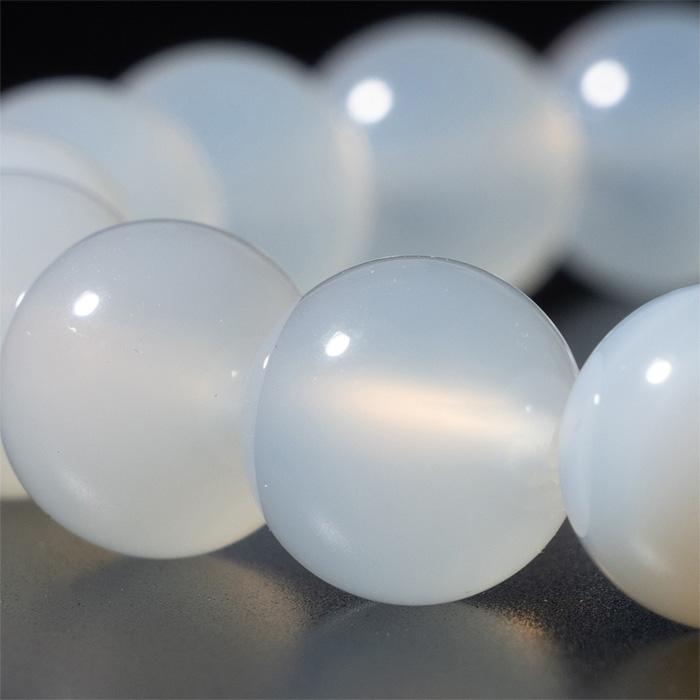 天然石 ブレスレット 花石玉髄 （北海道産） 8mm 22玉 No.1 （証明書付）の画像