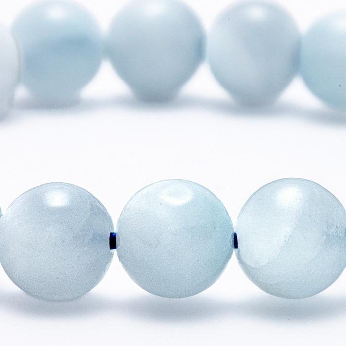 ラリマー ブレスレット アイスラリマー （ドミニカ共和国産） 7.5mm 25