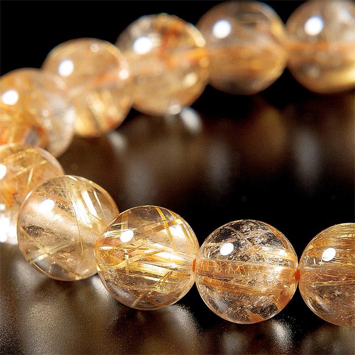 ルチルクォーツ ブレスレット 10mm 20玉 No.138 【公式通販】