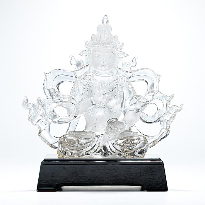 観音様　パワーストーン　置物　手彫り　天然石　水晶　縁起物 楽天市場】天然水晶観音彫り置物｜パワーストン水晶 観音様 置物